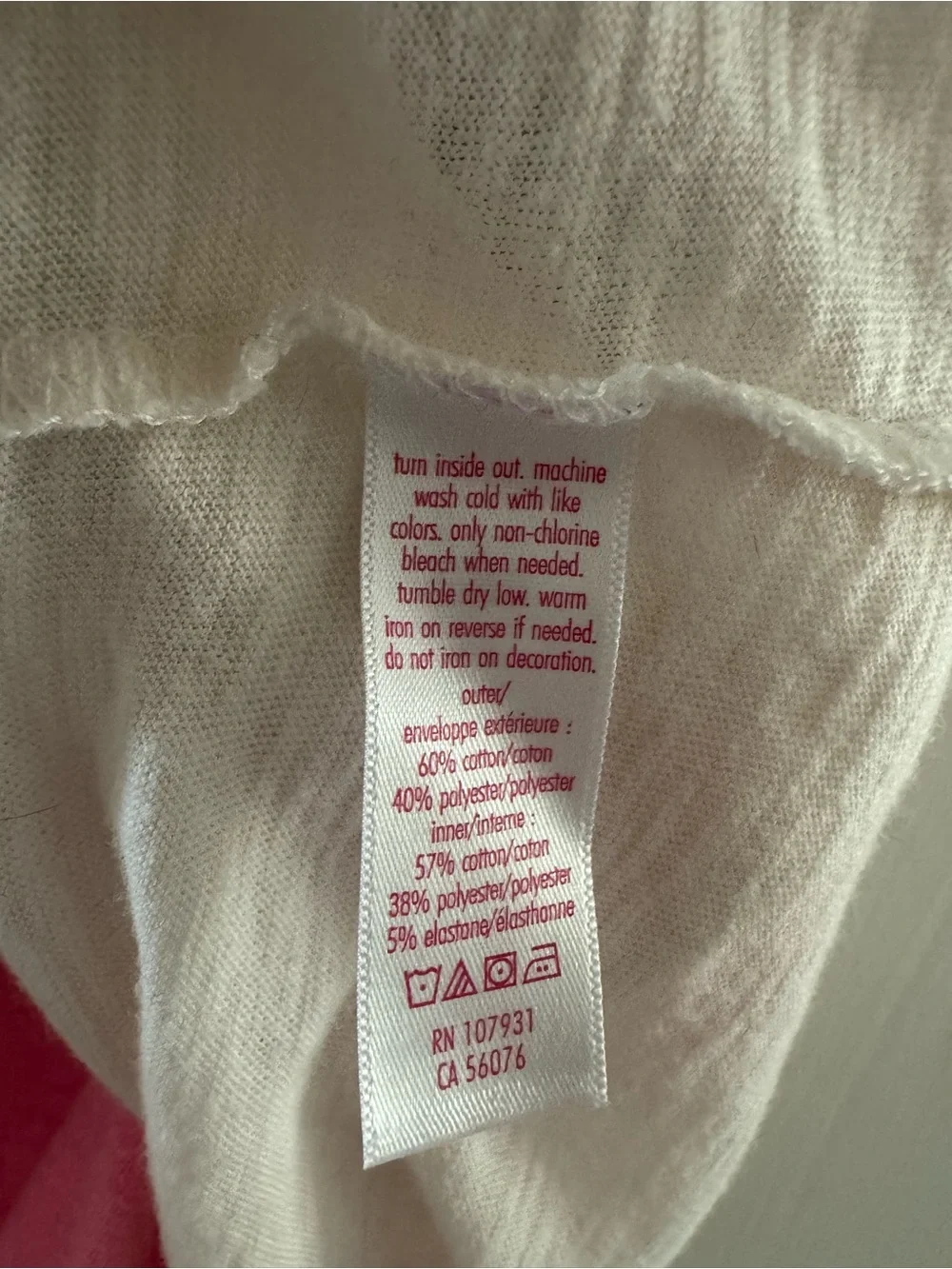 JUSTICE | Girls White & Pink Layered Smile Active Tank Top